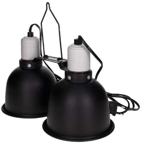 Reptiles Planet Twindome 14 - Soporte Doble para Bombilla para Colgar o Colocar en el terrario (14 cm de diámetro, 16 cm)