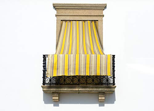 CapitanCasa Tenda da Sole Ombregginate per Esterno Casa Disegno Riga Fine 145x250 Giallo