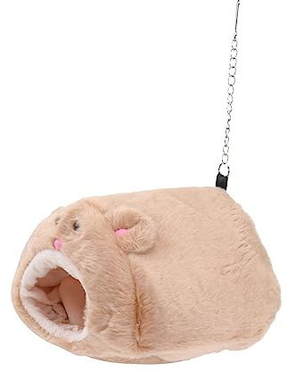 FRCOLOR Ratten Hamster Winter Warm Fleece Hängenden Käfig Hängematte Cute Bear House mit Bett Matte für kleine pelzige Tiere