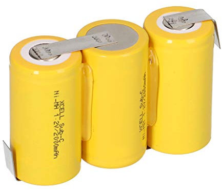 3er Reihe Akku Akkupack Sub-C 2000mAh 3,6V NiMH mit Lötfahne F1x3