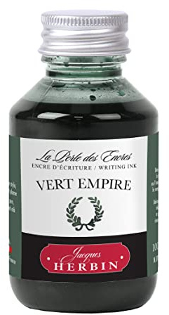 Jacques Herbin 17039T - Tintero 100ml - Plumas estilográficas, rollerball - Empire Green