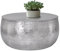 WOMO-DESIGN Couchtisch Ø 90x45 cm Silber, Unikat, Hammerschlag-Optik, Handgefertigter Beistelltisch, Orientalischer Wohnzimmertisch, Runde Tisch, Aluminium Loungetisch, Metall Tisch, Flacher Sofatisch