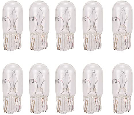 iJiZuo T10 Standlicht 10er, 12V 5W Glassockel Auto Glühbirne, KFZ Beleuchtung Autolampen für Bremslicht, Tagfahrlicht, Hecklicht, Parklicht