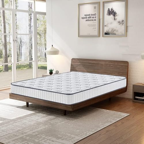 Stanew Matelas en Mousse 22 cm et Mousse A Mémoire Matelas,Parfait Soutien Haute Resilience Ultra Respirante,DEWINNER Matelas réversible à Deux Faces entièrement utilisables (140 x 190 cm), Blanc
