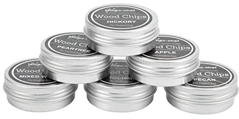 SUNGOOYUE Räucherchips, 8 STÜCKE Whisky-Holz-Räucherchips, Cocktail-Raucher-Kit, Räucherchips, Räucherchips für Geräucherte Getränke, Brennstoff und Anzünder