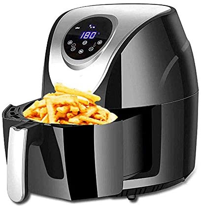 Multifunktionsluftfritös, varmluftsugn, med ugn med korg/Rapid Air Technology, extra stor kapacitet, frityrkorg med fritös, för hemköket, 1800W Comfortable anniversary