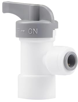 Qrity 1 Piezas 1/4 Conector, 1/4 Válvulas de Bola, Conector Manguera Refrigerado, Conector Manguera, Válvula de Cierre Adaptador