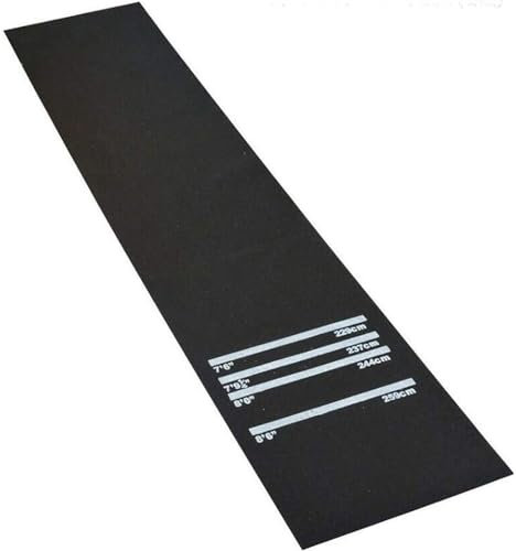 Duffy The Brand® Darts Mat Rubber Dart Board Mat Non Slip Target Darts Mat with 4 Throwing Distances Heavy Duty Darts Accessories for Pub Bar Club Home Party Gift Black
