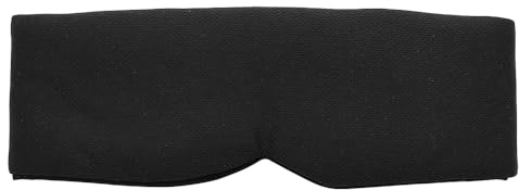 Tiardey Blackout Eye Mask Noise Cancelling Sleep Aid Mask Heating and Cooling Double-Sided Eye Mask for Travel Napping Yoga -Black