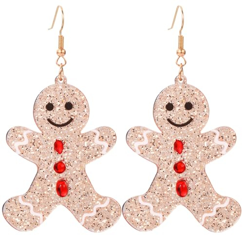 Ohrringe Weihnachten,Weihnachtsohrringe,Damen für Schmuck Set,Weihnachts Frauen Geschenke,Modeschmuck Christmas Kinder,Acryl Earrings Echt,Geschenk Hängend,Hängende,Liebes-Ohrringe Mädchen Ohrstecker