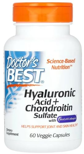 DoctorsBEST Doctor's Best - Hyaluronic Acid + Chondroitin Sulphate | with BioCell Collagen - 60 Capsules