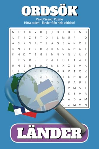 Ordsöks & Ordpussel Bok Länder: Hitta Orden - Geografi ordsökspussel med länder från hela världen 55 pussel ... lättläst och underhållande - perfekt för alla åldrar