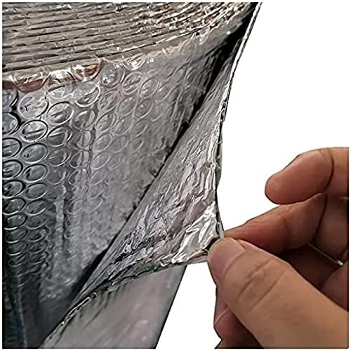 Thermal insulation film Save Energy Self Adhesive Heat Insulation Aluminum Foil Bubble Laminated Vapour Barrier Film Material For Heat Insulation Of Houses(Size:1m*20m),1m*15m