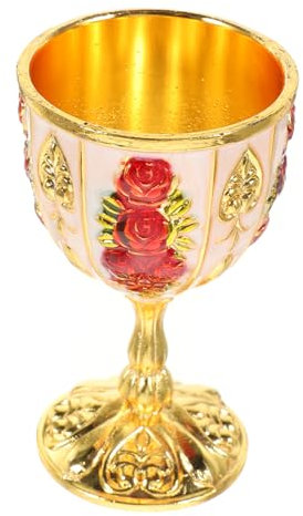 LIFKOME Tasse à Vin Décorative Métal Tasses à Vin Réutilisables Tasses à Eau Élégantes pour Mariage