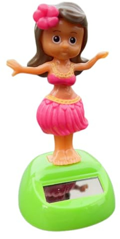 Decoración de tablero de coche | Solar Hawaii niña coche figura oscilante – Decoración de mesa impermeable para interiores fiestas cumpleaños celebraciones