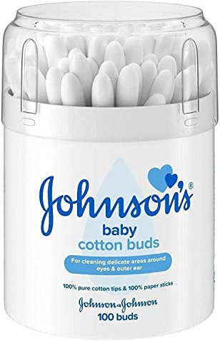 Johnson and Johnson Baby Cotton Buds 0.053 g (Pack of 100)