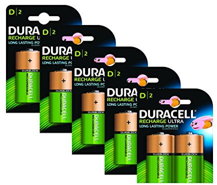 Duracell Rechargeable Ultra D Size Batteries - Pack of 10