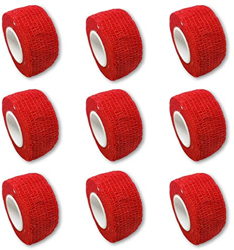 EKNA Set di 9 cerotti per dita senza adesivo, benda per ferita, bendaggio per ferite, benda di fissaggio, per esseri umani e animali
