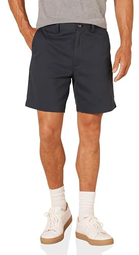 Amazon Essentials herr Classic-Fit 7 tum kort, marinblå, 38