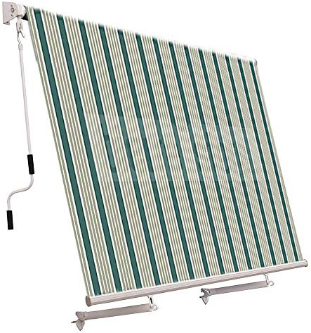 Sangiorgio Tenda da Sole A Caduta 400x300H cm Verde/Bianco 280 gr./mq. Impermeabile