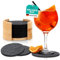 wortek Filzuntersetzer rund - 10er Set Untersetzer Gläser inkl. Box - Design Glasuntersetzer Filz in dunkelgrau für Getränke, Bar, Tassen, Glas-Tischuntersetzer rund I Filz Untersetzer für Gläser