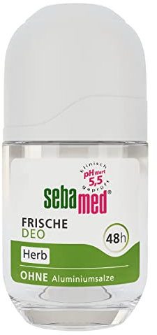 Sebamed Frische Deo herb Roll-on, zuverlässiger Schutz vor Körpergeruch, 48h Wirkung, langanhaltende Frische, ohne Aluminiumsalze, 50 ml