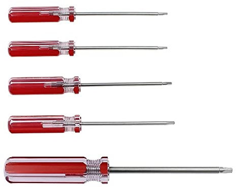 Uacen Juego de 5 destornilladores triangulares magnéticos de 1,8 mm, 2,0 mm, 2,3 mm, 2,7 mm, 4,2 mm, herramienta de reparación para juguetes y cambio de pilas