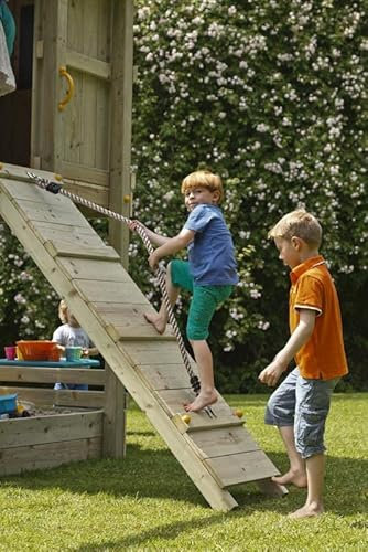 Gartenwelt Riegelsberger Rampa con corda da arrampicata per torri da gioco e palafitte per altezza piedistallo 150 cm larice naturale