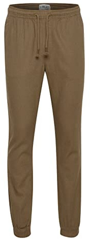 11 Project PROeyvind Herren Leinenhose Lange Stoffhose mit Kordeln Regular Fit, Größe:L, Farbe:Shitake (181015)