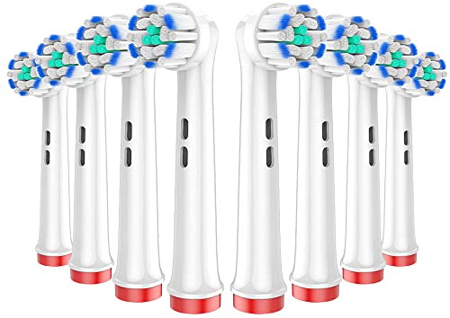 Benfosh Sensitive Aufsteckbürsten Kompatibel mit Oral B Elektrische Zahnbürsten,sanfte Zahnreinigung, ultra-dünne Borsten 8 Stück
