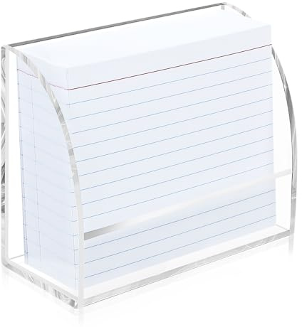 SHIQIKEJIPTY 1 Pack 4 X 6 Index Card Holder Clear Acrylic Card Holder for Desk File Note Postcard Stand Index Cards Rack Acrylic Business Stand Postcard Display for Office Business Classroom(No Card)