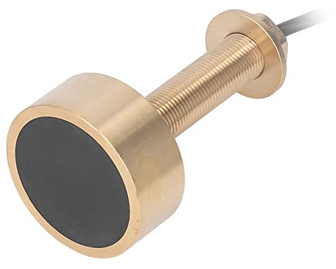 Yctze Boots-Echolot-Sensor, 3-poliger Fischfinder-Wandler mit Hochempfindlichem Bronzegehäuse, 10 M Kabel, 600 W, 50/200 kHz, Temperatursensor für Angler
