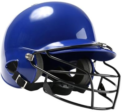 harayaa Batting Helmet with Facemask, Protector for Men and Women, Outdoors Sports Softball Helmet Protective Gear Face Guard, Blue
