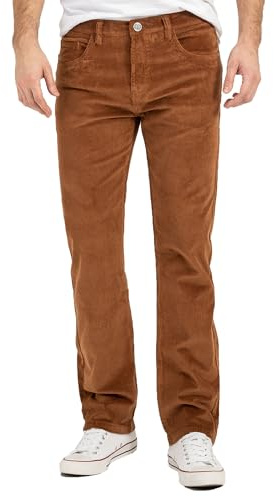 Rock Creek Pantalon en velours côtelé pour homme Regular Fit H-399, terracotta, 31W / 30L