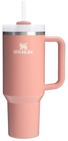 Stanley Quencher H2.0 Trinkbecher mit Griff und Strohhalm, 1200 ml, Flowstate Deckel 3 Positionen, Reisefreundlicher Getränkehalter | Thermobecher aus BPA-freiem Edelstahl | Sienna