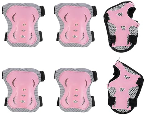 IKOPFLN Juego de 6 Equipos de protección para niños, protección para patineta con Rodilleras y Coderas Ajustables para patineta, Bicicleta, Patinaje y Scooter.