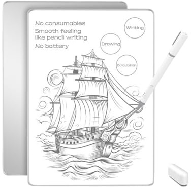 PUSOKEI LCD -skrivande Tablett, Magnetisk Ritningsplatta med Penna, Skriver Penna med 0,5 Mm och 0,8 Mm Tips, Smidig Skrivning, ögonskydd Whiteboard för Studenter och Arbetare