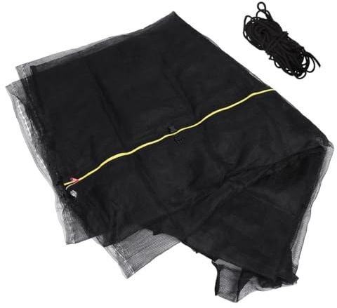 Healvian Rete di Protezione per Trampolino 10 Piedi Ø 306 M 6 Pali Fibra Rete Anticaduta Sicurezza per Letto da Salto Montaggio Rapido e Area Protettiva Ampia