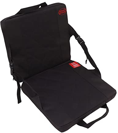 Qudinip Almohadilla Térmica Portátil, Cojín de Asiento Calefactable con Tela Oxford y Espuma Viscoelástica para Estadio, Oficina, Camping Al Aire Libre, Plegable con Bolsillo Tras