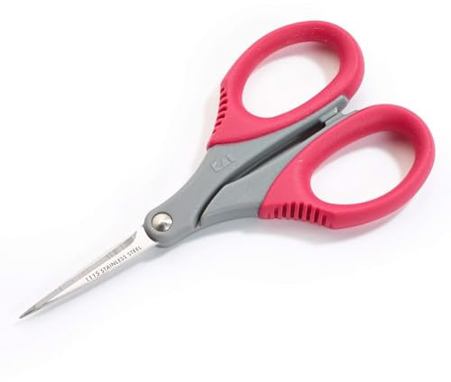 Prym 610520 HOBBY Stickschere 4 1/4'' 11,5 cm, Edelstahl, Rot