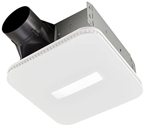 Broan-NuTone Bathroom Exhaust Fan – Retrofit Design Replaces Existing Fan Without Attic Access, Quiet 1.0 Sones, 110 CFM, Powerful Ventilation with 4 Selectable CCT Light Settings for a Modern Look