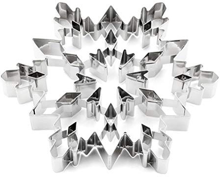 Yumira 3D Schneeflocke Ausstecher, Edelstahl Keksausstecher Kuchenform Mehrzweck Schneeflocke Form DIY, Keks, Schokolade Fondant
