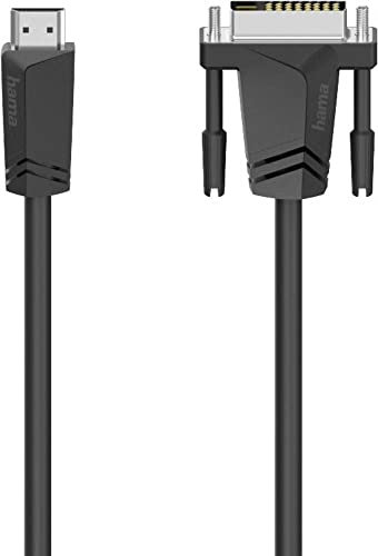 Hama HDMI/DVI Adapterkabel HDMI-A Stecker, DVI-D 18+1pol. Stecker 1.50m Schwarz 00205018 HDMI-Kabe