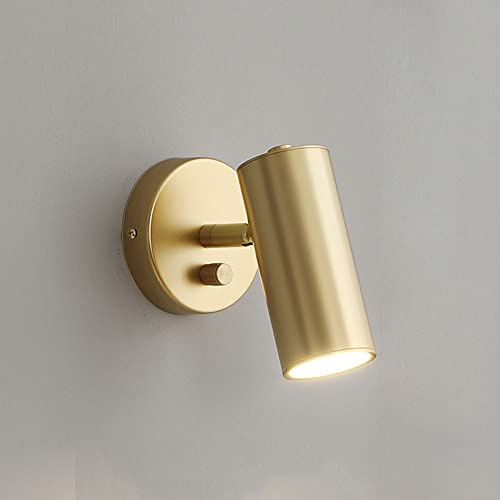 LANMOU Lámpara de Lectura de Pared LED Regulable con Interruptor, 7W LED 4000K Aplique de Pared 90° Giratorio Focos de pared Aplique de Cabecero Interior para Dormitorio
