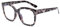 JIM HALO Blaulichtblockerbrille für Damen Übergroße Quadratische Computerbrille Metall-CP-Bügel Graue Schildkröte
