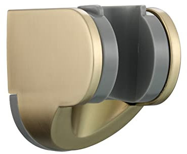 Tecmolog Soporte Alcachofa Ducha Pared Regulable de ABS Soporte para Ducha Universal, Oro Cepillado, ST01J2