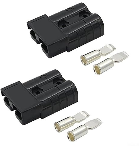 Conector de batería, 2PCS PARA ANDERSON Plug CABLE TERMINAL CONECTOR DE ALIMENTACIÓN DE LA BATERÍA 120 AMP 600V Conector de clavija de conexión rápida