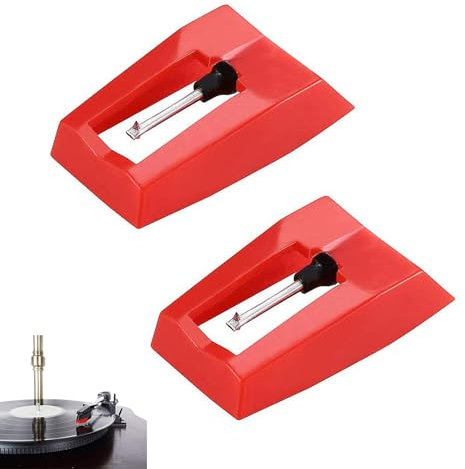 2 Stück Plattenspieler Nadel, Schallplattenspieler Nadel, Plattenspieler Nadeln Ersatzzubehör, Austausch Plattenspieler Plattenspieler Nadel, Für Schallplattenspieler, Phonograph