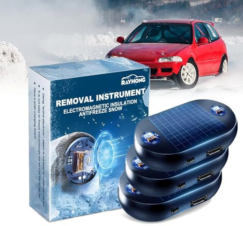 Auto Enteiser Elektrisch Enteiserspray Auto Scheibenenteiser Auto Elektromagnetische Wellen Als Frostschutz - Und Schneeräumgerät Tragbarer Auto Defroster, Frostschutzgerät Zur Schneeräumung (3 PCS)