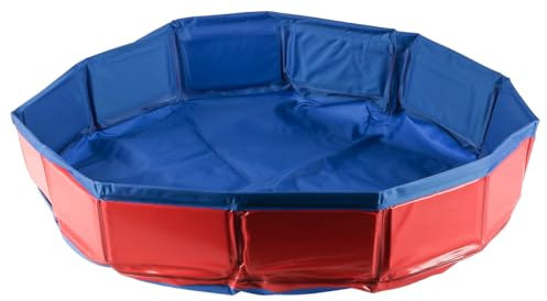 Laroal Piscina Pieghevole per Cani, Portatile per Animali Domestici, Adatta per Cani, Cuccioli e Gatti, Utilizzabile Sia all'Interno Che all'Esterno, 50x8cm